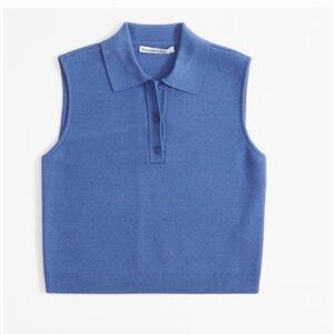Abercrombie and fitch blue polo sleeveless top